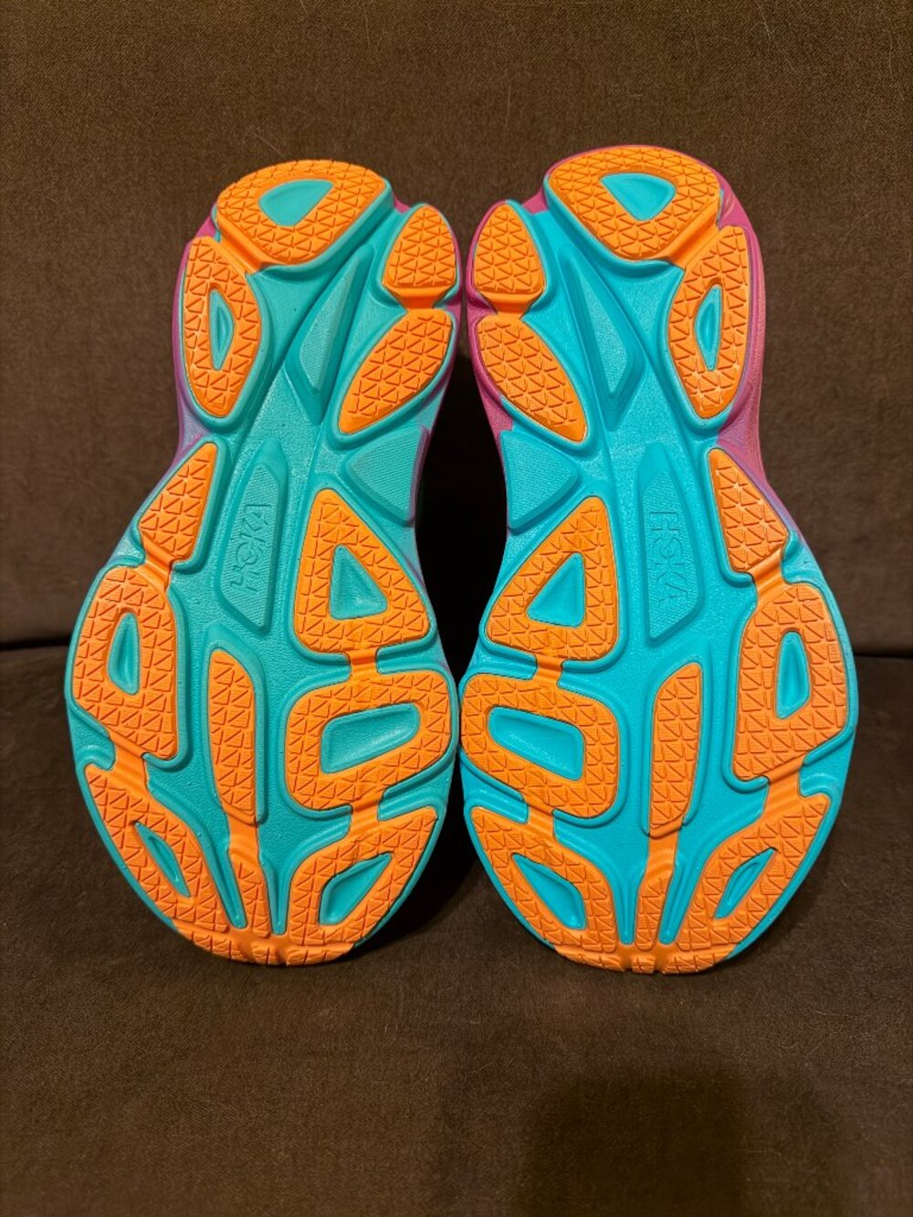Men's HOKA One Bondi 8 Shoes Turquoise Ombre Purple Marathon Running Shoes NEW - Picture 7 of 8